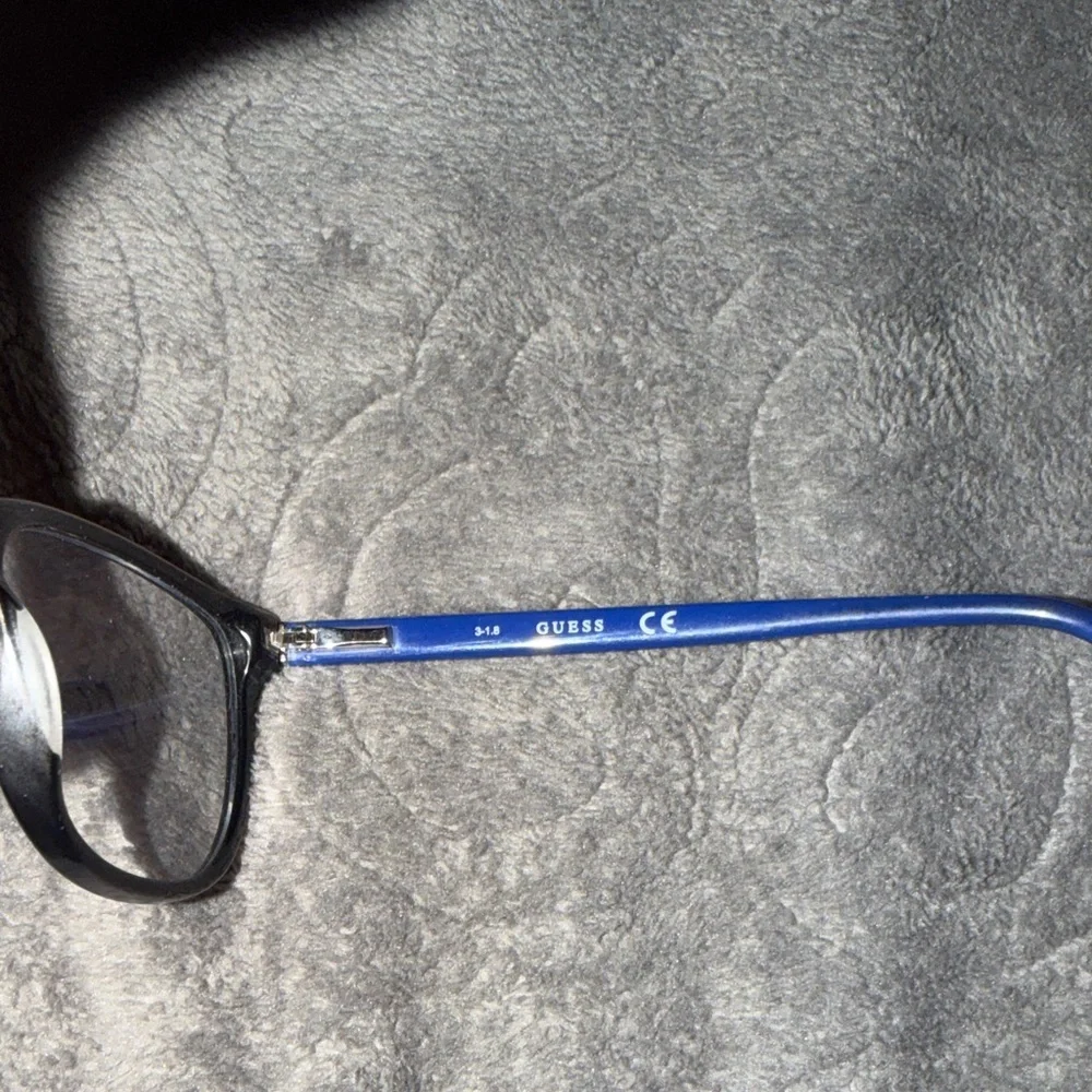 Guess Eyeglasses with Black Frame and Blue Accents